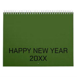 Color Nuevo calendario de logotipos de texto perso