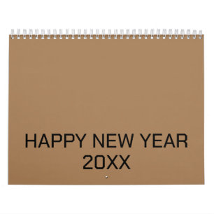 Color Nuevo calendario de logotipos de texto perso