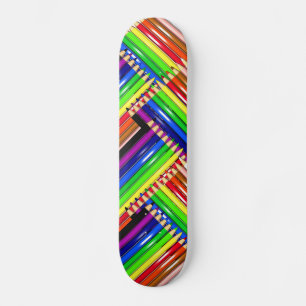color pencil skateboard cubres
