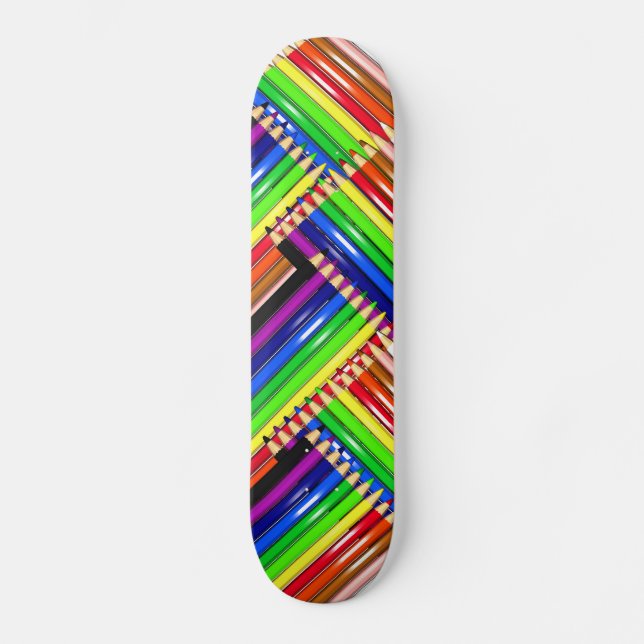 color pencil skateboard cubres (Anverso)
