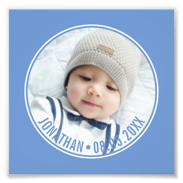 Color personalizado con foto Personalizado y texto (Frente)