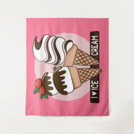 Color personalizado Ice Cream Lover tapiz