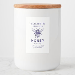 color personalizado miel abeja etiqueta vintage de