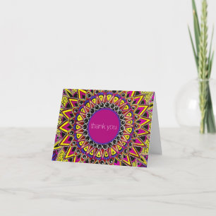 Color Púrpura Amarillo Mandala Gracias Doblado