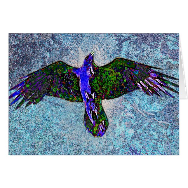 Color Raven En Azul (Anverso (Horizontal))