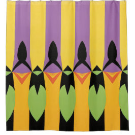 Color Resumen patrón negrita Cortina de ducha