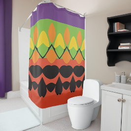 Color Resumen patrón negrita Cortina de ducha