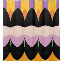 Color Resumen patrón negrita Cortina de ducha