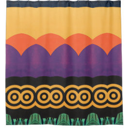 Color Resumen patrón negrita Cortina de ducha