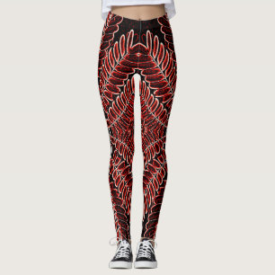 Color rojo vintage "Ratti_Creative_Arts" Leggings