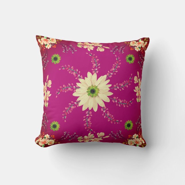 color rosa agradable almohada (Anverso)
