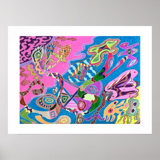 Color rosa, arte abstracto 24x18 (Frente)