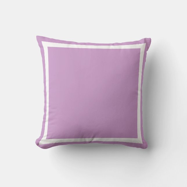 Color sólido suave luz de lavanda Púrpura almohada (Anverso)