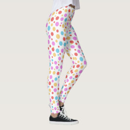 Color vibrante Polka Dots Leggings