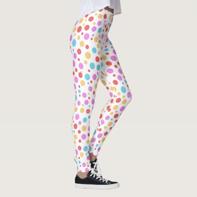 Color vibrante Polka Dots Leggings (Derecha)