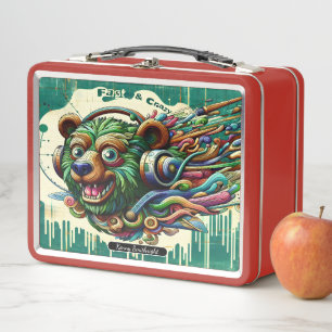Colorable Bear Lunch Box Art