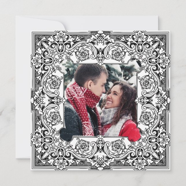 Coloración de adultos: tarjeta de Navidades person (Anverso)