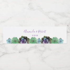 Coloración de agua Sucultura etiqueta del frasco d