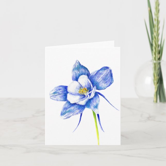 Colorado Blue Columbine Blank (Anverso)