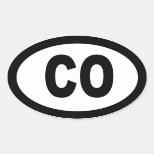 Colorado - hoja de 4 pegatinas ovales de automóvil
