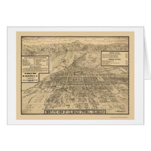 Colorado Springs, mapa panorámico del CO - 1909