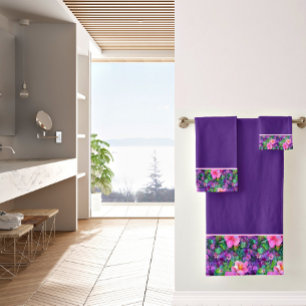 Colorante de baño con motivos florales de color mo