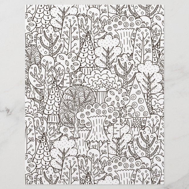 Colorante Papel de cuaderno de hojas del bosque de (Anverso)
