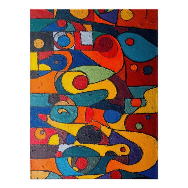 Colorcube 1 Poster de Cubismo Colorido (Anverso)