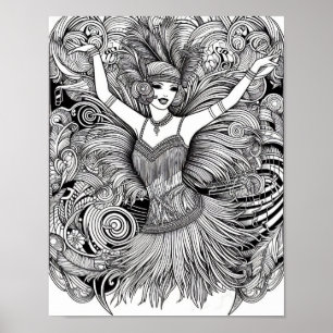 ¡COLOREA TÚ MISMO! Póster de Libro de Colorear par