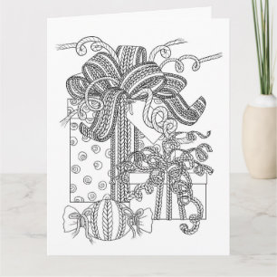 COLOREA TU PROPIO Knit regala tarjeta de cumpleaño