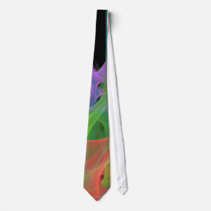 Coloree la púrpura verde anaranjada de la corbata