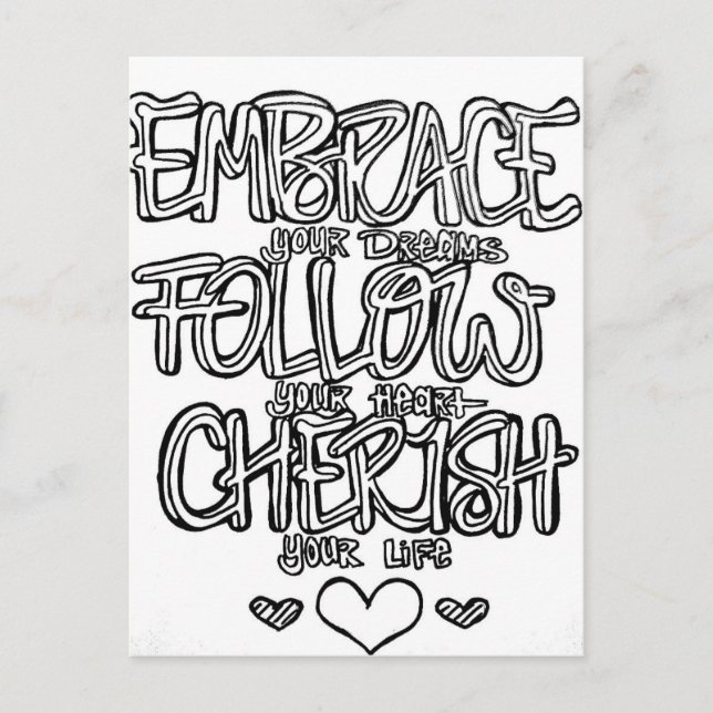 Coloree su propia postal (Anverso)