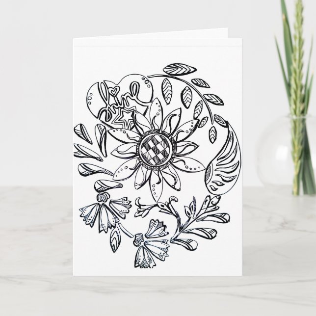 Coloree su propia tarjeta de felicitación (Anverso)