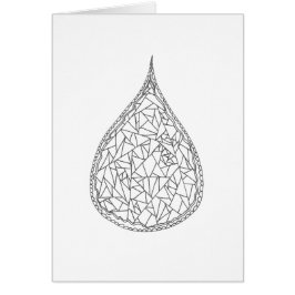 Coloree su propia tarjeta - gotita cristalina