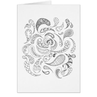 Coloree su propia tarjeta - Paisleys