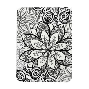 Coloréelo usted mismo el imán - 1 floral