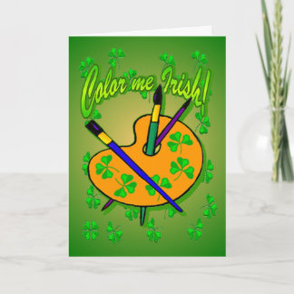 Coloréeme las tarjetas de felicitación irlandesas