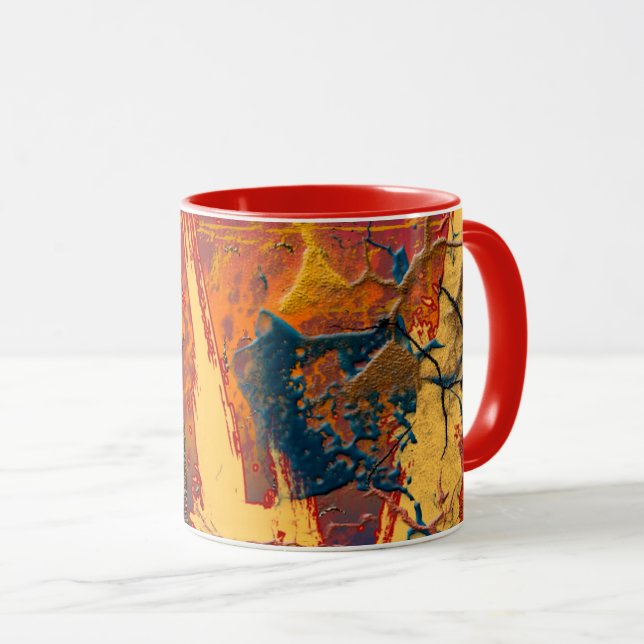 Colores abstractos, taza de café de arte (Anverso derecho)