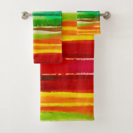 Colores acuáticos rayas de arte moderno arco iris