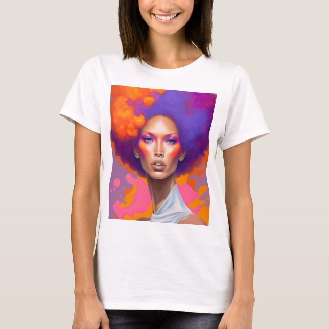Colores afro cristianos salpican camisetas de muje (Anverso)