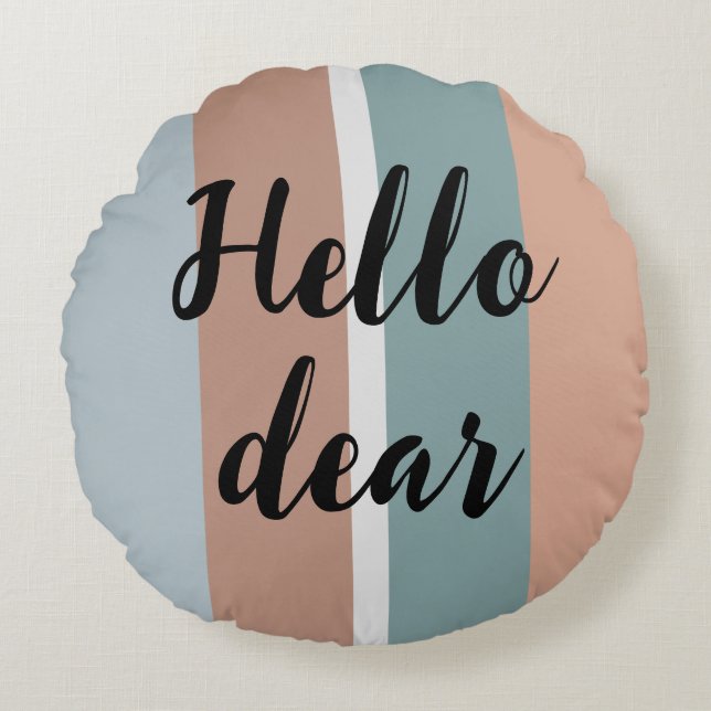 Colores apagados rayas lanzar almohada (Anverso)