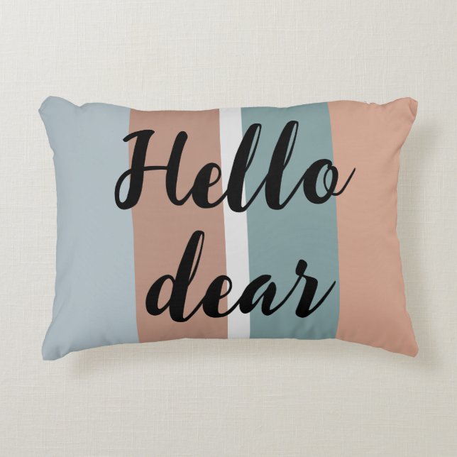 Colores apagados rayas lanzar almohada (Anverso)