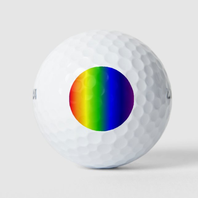 Colores arcoiris 12 bolas de golf (Anverso)