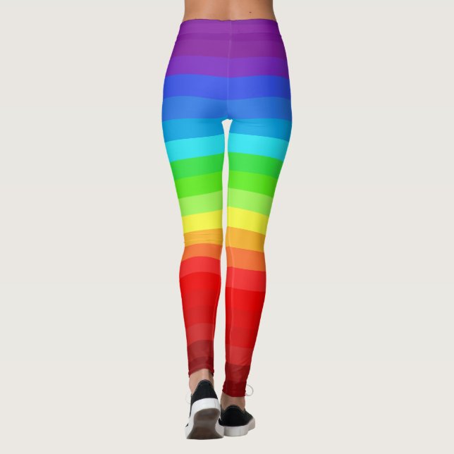 Colores arcoiris Leggings Colorful Moderno Diseño (Reverso)