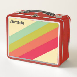 Colores arcoíris pastel retro nombre personalizado