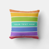 Colores arcoiris personalizados lanzan almohadas