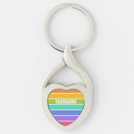 Colores arcoiris personalizados llaveros
