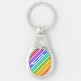 Colores arcoiris personalizados llaveros