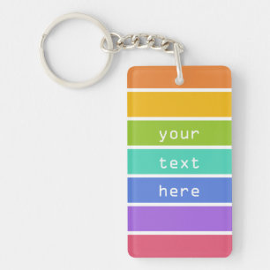Colores arcoiris personalizados llaveros