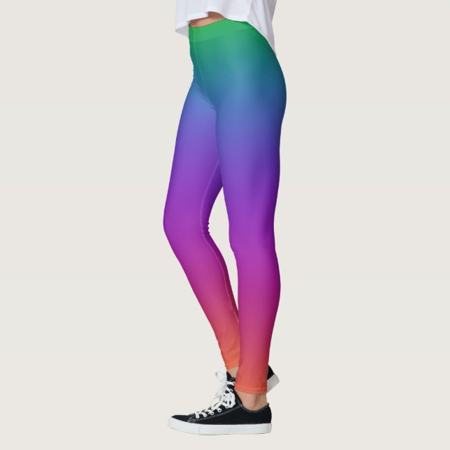 Colores brillantes arcoiris Leggings (Izquierda)